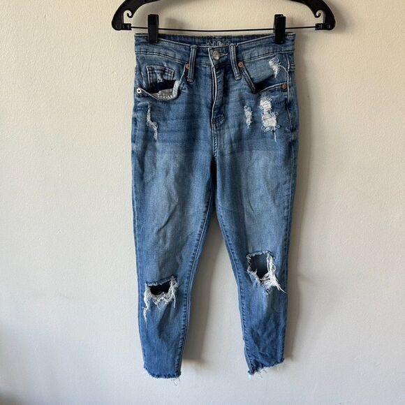 Wild Fable High Rise Distressed Skinny Jeans - Size 00 - Picture 6 of 10
